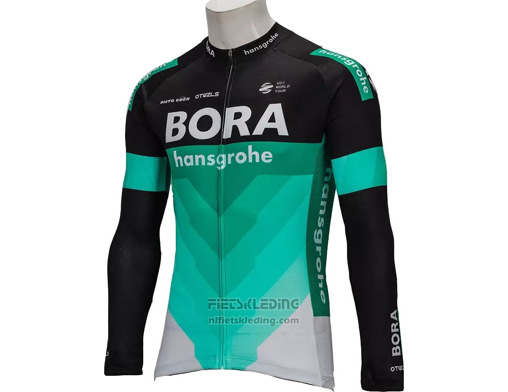 2018 Fietskleding Bora Groen en Zwart Lange Mouwen en Koersbroek